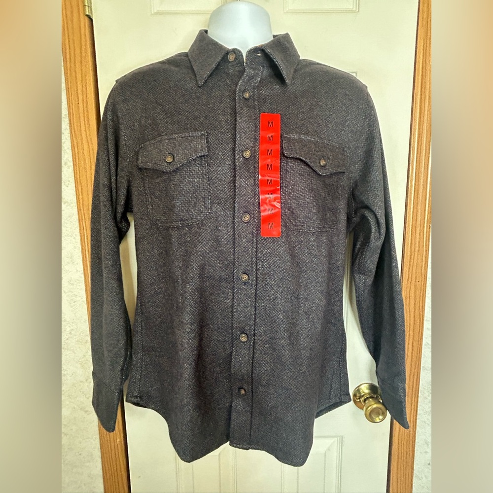 Jachs New York Heavyweight Shacket Men’s Medium Gray Blue NWT